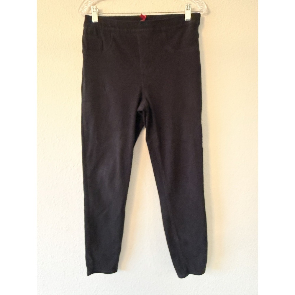 Spanx Womens LargePull On Jeanish Ankle Leggings Jeggings Black Pants